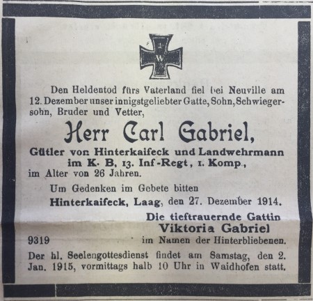 Datei:19141229 Sterbeanzeige Gabriel Karl.JPG