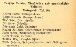 Besetzung und Übersicht Amtsgericht Schrobenhausen 1936